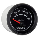 Autometer Euro-Style 2-1/16in 8-18V Short Sweep Electronic Voltmeter Gauge