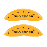 MGP 2 Caliper Covers Eng Front Silverado Yellow Finish Blk Char 05 Chevy Silverado 1500