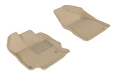 3D MAXpider 2012-2012 Toyota Venza Kagu 1st Row Floormat - Tan