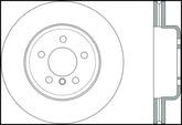 StopTech Sport Slotted 12-16 BMW 640i Front Right Rotor