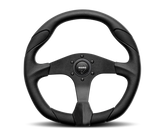 Momo Quark Steering Wheel 350 mm - Black Poly/Black Spokes
