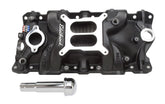 Edelbrock Intake Manifold Perf Eps SBC w/ Oil Fill Tube and Breather Black