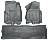 Husky Liners 2012.5 Ford SD Crew Cab WeatherBeater Combo Gray Floor Liners (w/o Manual Trans Case)