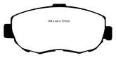 EBC 93-97 Lexus GS300 3.0 Redstuff Front Brake Pads
