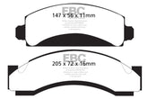 EBC 74-80 Chevrolet C30 (JB8) Greenstuff Front Brake Pads