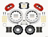 Wilwood Narrow Superlite 6R Front Hat Kit 12.88in Drill Red 2013-Up Ford Focus ST w/ Lines