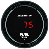 Autometer 52mm Black Digital Programmable Empty-Full Fuel Level Gauge