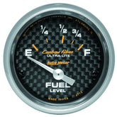 Autometer Carbon Fiber 52mm 73E-10F Electronic Fuel Level Gauge