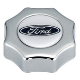 Ford Racing Ford Oval Logo Screw In Type Oil Fill Cap - Chrome Finish