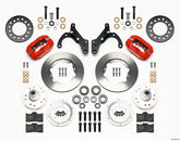 Wilwood Forged Dynalite Front Kit 11.00in Red 65-68 Chevy Impala -Drum Spindle