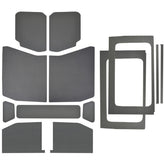 DEI 18-23 Jeep Wrangler JL 4-Door Boom Mat Complete Headliner Kit - 13 Piece - Gray Leather Look