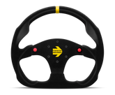Momo MOD30 Buttons Steering Wheel 320 mm - Black Suede/Black Spokes/1 Stripe