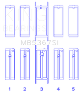 King GMC 2.4L (146cu) I4 Ecotec Main Bearing Set - (Size 0.25 Oversized)