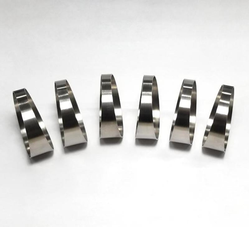Ticon Industries 2.36in 7.5 Degree 1.5D/3.54in CLR Loose Radius 1mm Wall Titanium Pie Cuts - 6pk Ticon Industries 2.36in 7.5 Degree 1.5D/3.54in CLR Loose Radius 1mm Wall Titanium Pie Cuts - 6pk