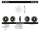 StopTech 07-08 Acura MDX SportStop Slotted & Drilled Left Front Rotor