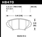 Hawk 04-09 RX8 Blue Race Front Brake Pads D1009