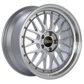 BBS LM 18x9 5x114.3 ET42 Diamond Silver Center Diamond Cut Lip Wheel - 82mm PFS/Clip Required