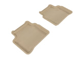 3D MAXpider 2007-2012 Nissan Altima Sedan Kagu 2nd Row Floormats - Tan