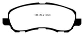 EBC 11-14 Chrysler 200 2.4 Redstuff Front Brake Pads