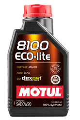 Motul 1L Synthetic Engine Oil 8100 0W20 ECO-LITE