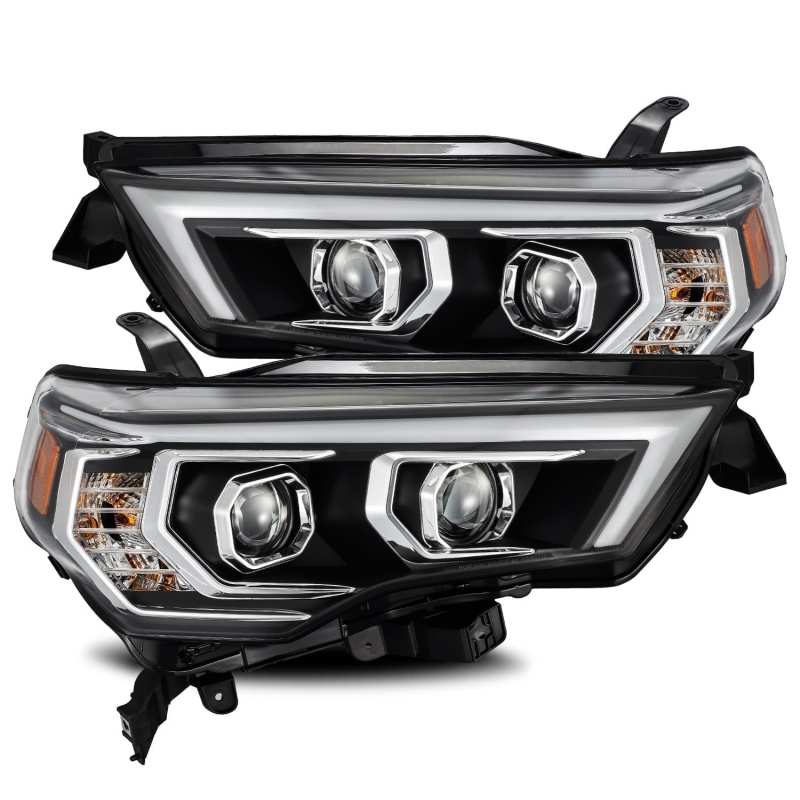 AlphaRex 14-20 Toyota 4Runner PRO-Series Projector Headlights Plank Style Black w/Sequential Signal AlphaRex 14-20 Toyota 4Runner PRO-Series Projector Headlights Plank Style Black w/Sequential Signal