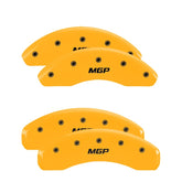 MGP 4 Caliper Covers Engraved Front & Rear MGP Yellow Finish Black Char 2019 Toyota CH-R