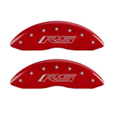 MGP 4 Caliper Covers Engraved Front & Rear Gen 5/RS Red finish silver ch