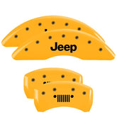 MGP 4 Caliper Covers Engraved Front & Rear MOPAR Yellow finish black ch