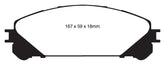 EBC 15+ Lexus NX200t 2.0 Turbo Yellowstuff Front Brake Pads