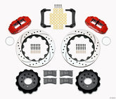 Wilwood Narrow Superlite 4R Rear Kit 14.00in Drilled Red Morrison Multilink IRS (10-15 Camaro Based)