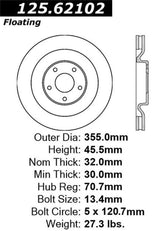 Stoptech 06-10 Corvette (Z06) / 10 Corvette Grand Sport Front Premium High Carbon Cryo Rotor