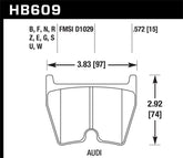 Hawk 08-11 Audi R8/07-08 RS4/03-04 RS6 / 02-03 VW Phaeton Blue 9012 Front Race Brake Pads