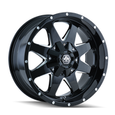Mayhem 8040 Tank 20x9 / 5x150 BP / 18mm Offset / 110mm Hub Black w/ Milled Spokes Wheel