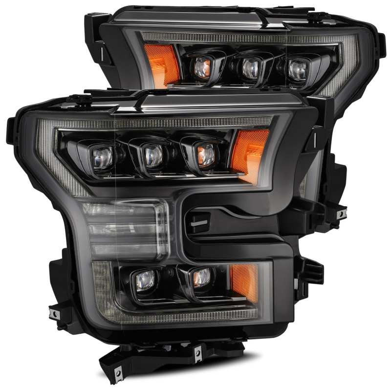 AlphaRex 17-20 Ford Raptor NOVA LED Proj Headlights Plank Style Alpha Black w/Activ Light/Seq Signal AlphaRex 17-20 Ford Raptor NOVA LED Proj Headlights Plank Style Alpha Black w/Activ Light/Seq Signal