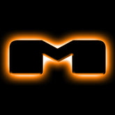 ORACLE Lighting Universal Illuminated LED Letter Badges - Matte Black Surface Finish - M