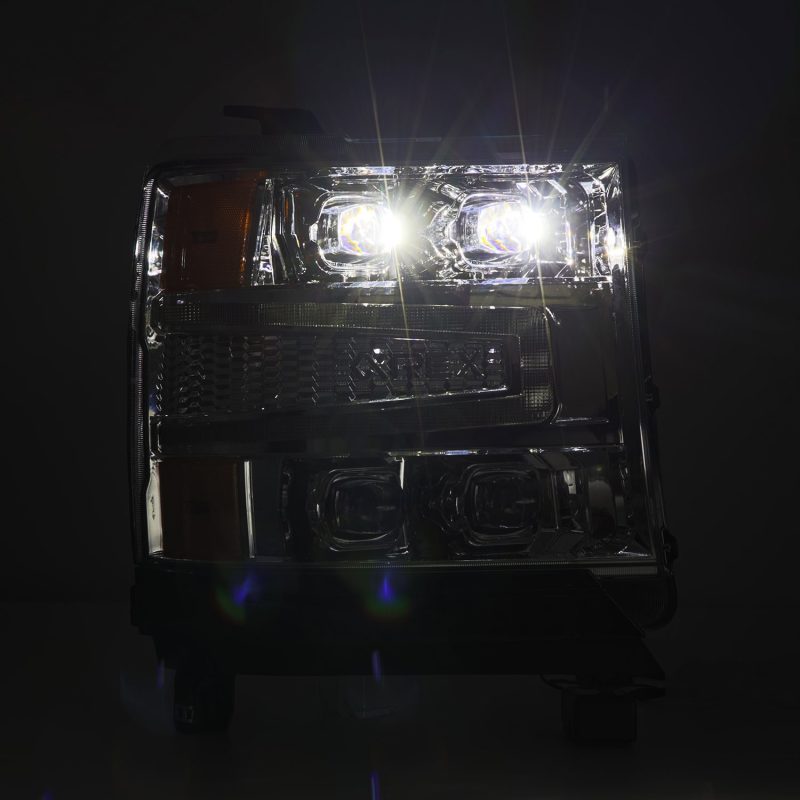 AlphaRex 16-18 Chevy 1500HD NOVA-Series LED Proj Headlights Chrm w/Actv Lgt/SeqSig & DRL(Req 810023) AlphaRex 16-18 Chevy 1500HD NOVA-Series LED Proj Headlights Chrm w/Actv Lgt/SeqSig & DRL(Req 810023)