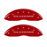 MGP 4 Caliper Covers Engraved Front & Rear MGP Red finish silver ch