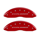 MGP 4 Caliper Covers Engraved Front & Rear Explorer Red finish silver ch