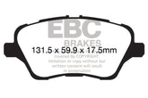EBC 2017+ Ford Fiesta (MK7) Bluestuff Front Brake Pads