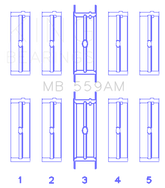 King Ford 330/352/360/390/410/428 Engine (Size 040) Main Bearing Set