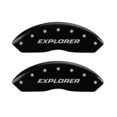 MGP 4 Caliper Covers Engraved Front & Rear Explorer/2011 Black Finish Silver Char 2010 Ford Explorer