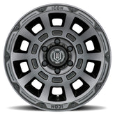 ICON Thrust 17x8.5 5x5 -6mm Offset 4.5in BS Smoked Satin Black Tint Wheel