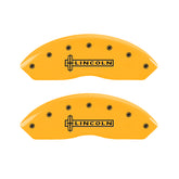 MGP 4 Caliper Covers Engraved Front Lincoln Rear Star Logo Yellow Finish Black Char 2005 Lincoln LS