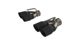 QTP 15-18 Dodge Challenger 6.2L/6.4L 304SS Screamer Exhaust 3in Quad Tip Adapter w/Black Tips