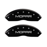 MGP 4 Caliper Covers Engraved Front & Rear MOPAR Black finish silver ch