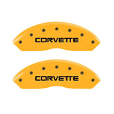MGP 4 Caliper Covers Engraved F & R C4/Corvette Yellow Finish Black Char 1988 Chevrolet Corvette