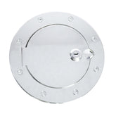 Rugged Ridge Locking Gas Cap Door Chrome 07-18 Jeep Wrangler