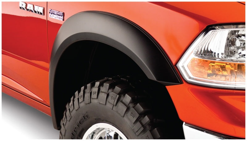 Bushwacker 10-18 Ram 1500 Fleetside Extend-A-Fender Style Flares 4pc 67.4/76.3/96.3in Bed - Black Bushwacker 10-18 Ram 1500 Fleetside Extend-A-Fender Style Flares 4pc 67.4/76.3/96.3in Bed - Black