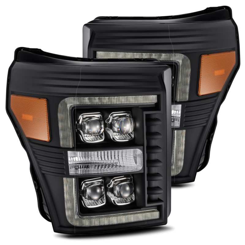 AlphaRex 11-16 Ford F-350 SD NOVA LED Projector Headlights Plank Style Blk w/Activ Light/Seq Signal AlphaRex 11-16 Ford F-350 SD NOVA LED Projector Headlights Plank Style Blk w/Activ Light/Seq Signal