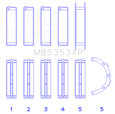 King Ford 281 4.6L SOHC 16V (Size .026) Crankshaft Main Bearings (Set of 5)